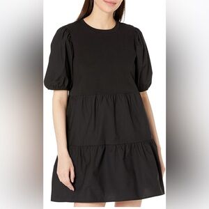 Zara‎ Black Puff Sleeve Mini Dress